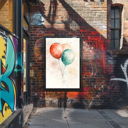 three balloons Poster