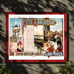 Vintage Romance in Milan-Venice Train Poster PosterGoat