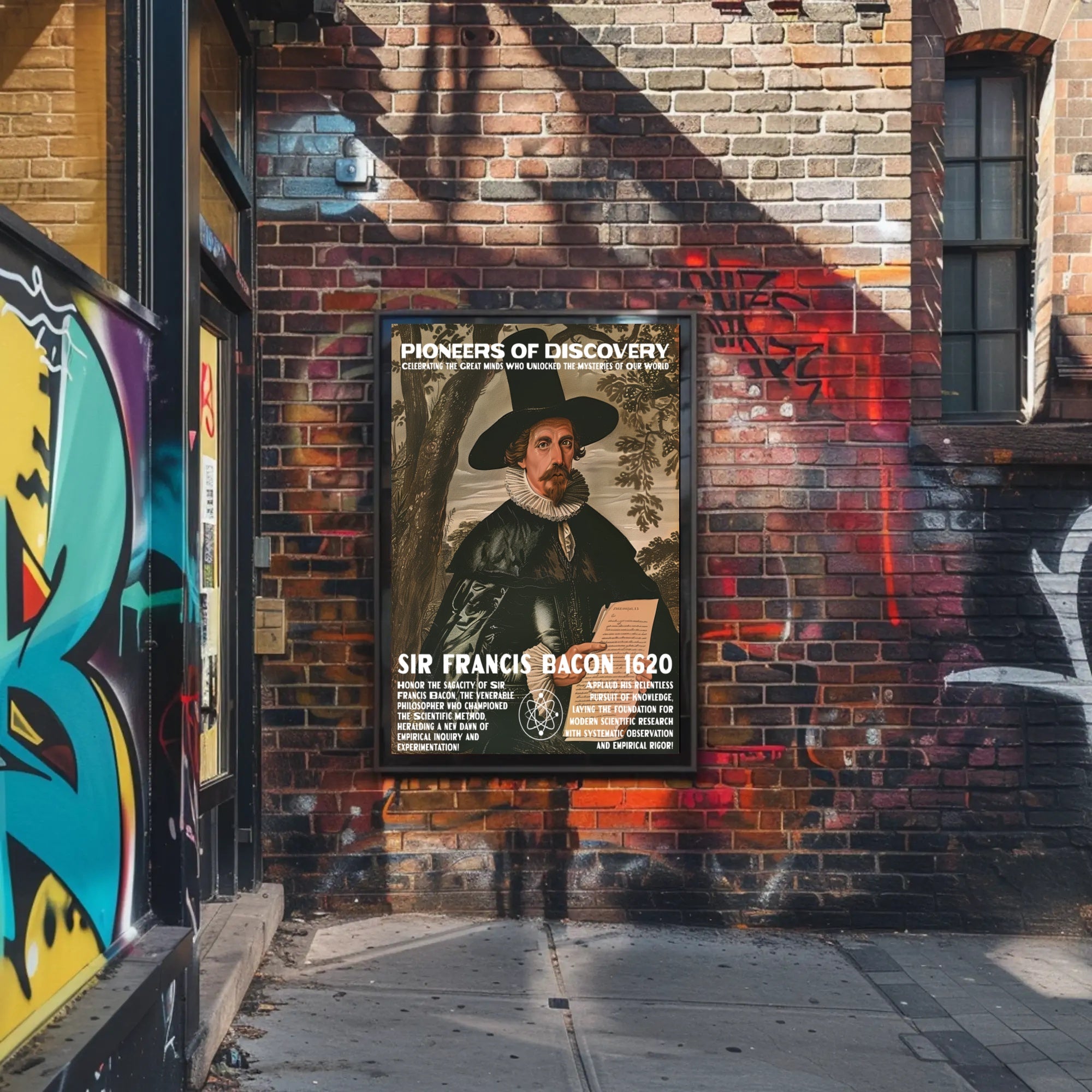Sir Francis Bacon Historical Educational Poster