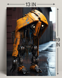 The Lonely Robot In The Rain Poster PosterGoat