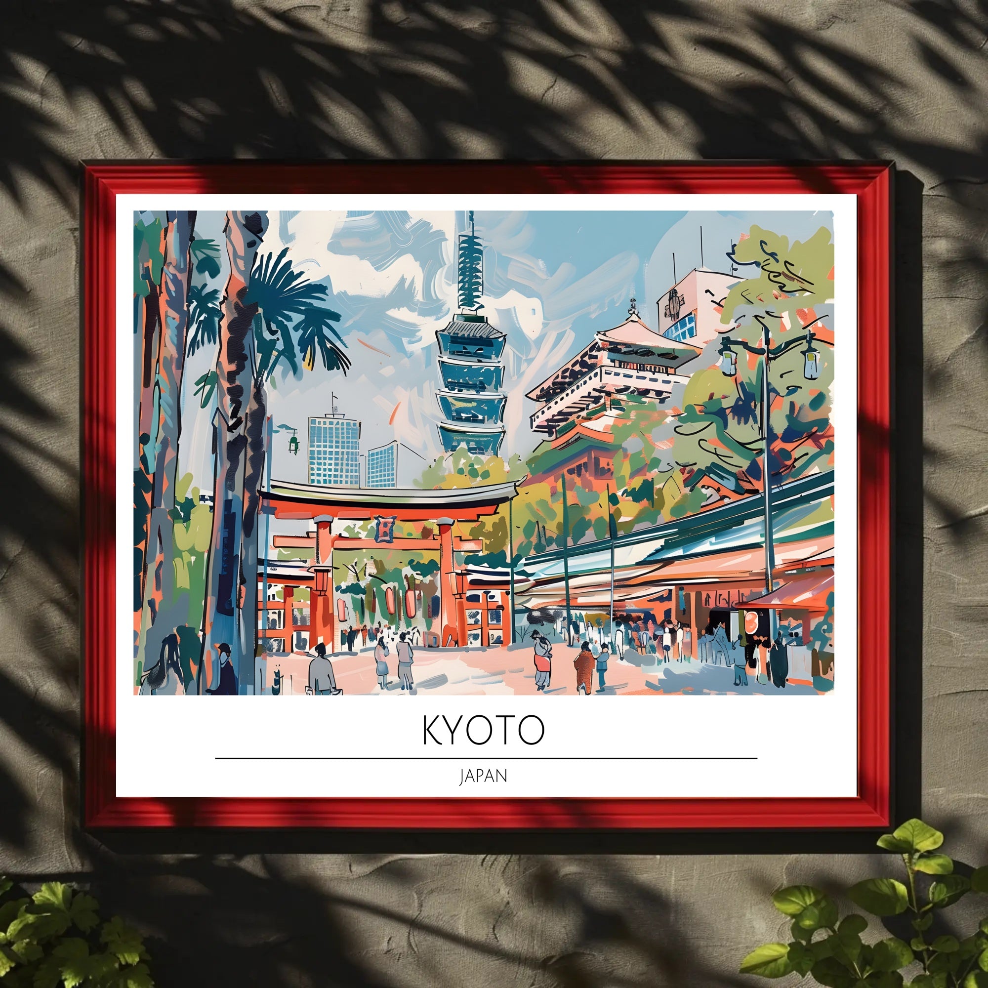 Vibrant Kyoto Scene Poster PosterGoat