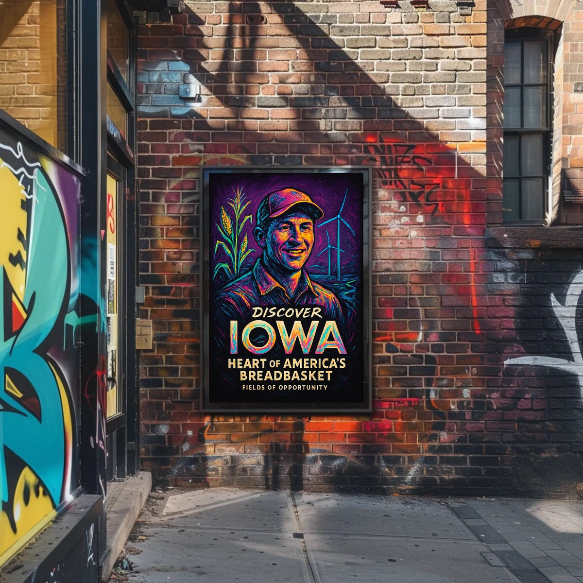 Discover Iowa Heart of Americas Breadbasket Poster
