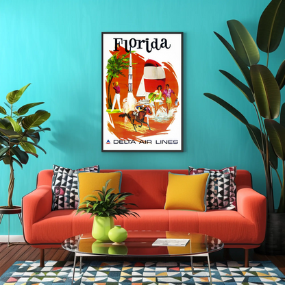 Florida Air Lines Travel Poster