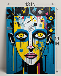 Vibrant Abstract Portrait Abstract Poster