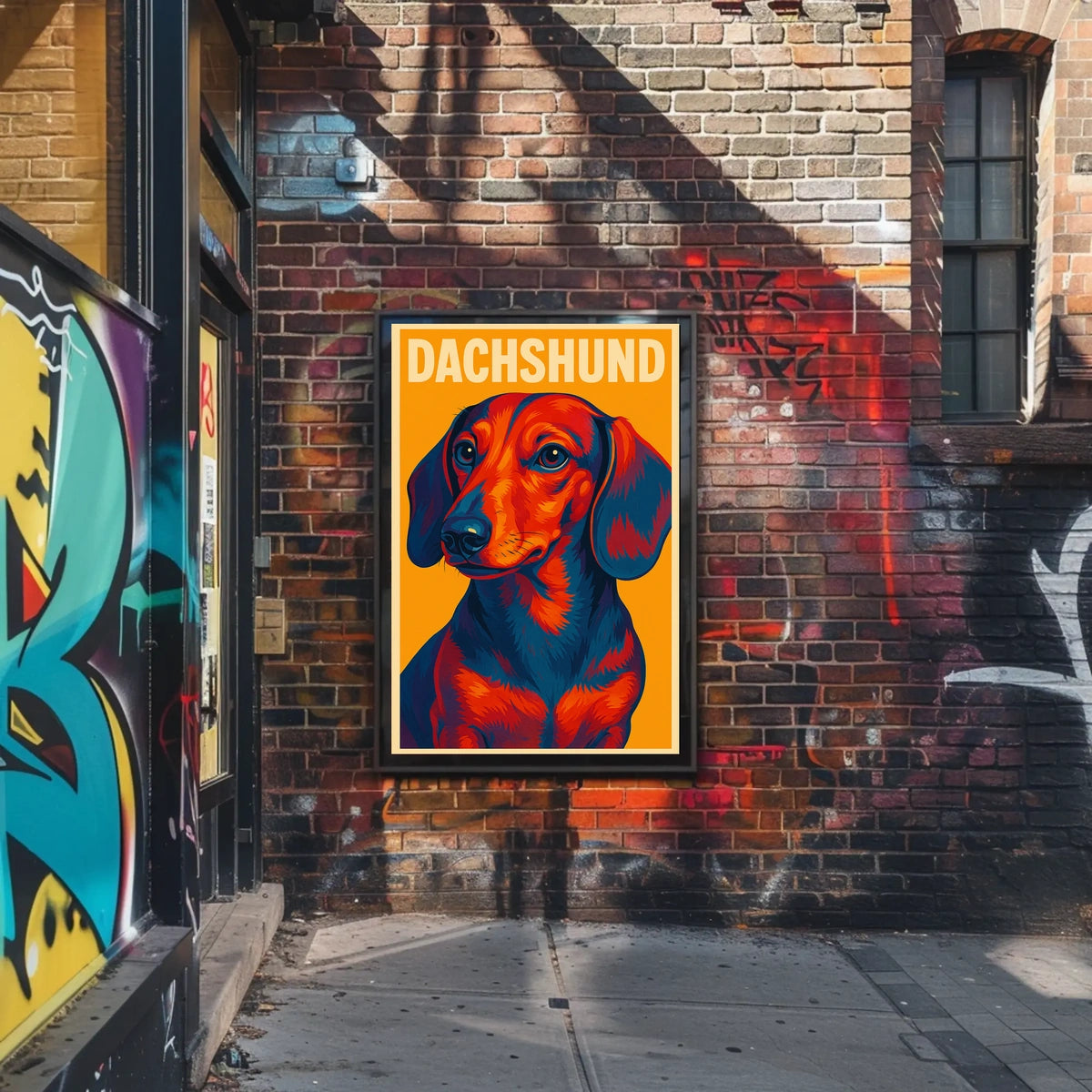 Vibrant Dachshund Portrait Poster