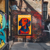 Vibrant Dachshund Portrait Poster