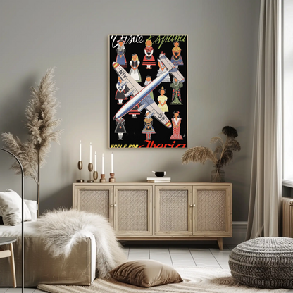 Visit Spain with Iberia Poster