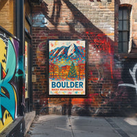 Boulder Rocky Mountain Sparkle Poster