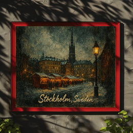 Stockholm Winter Market Poster
