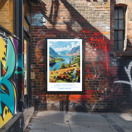 Lake District Escape: Vintage Style Travel Poster