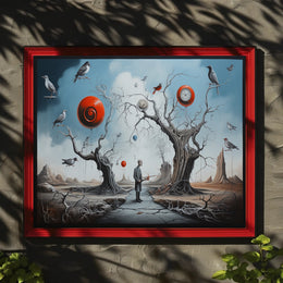 Dreamlike Surreal Art with Whimsical Elements - Artistic Poster