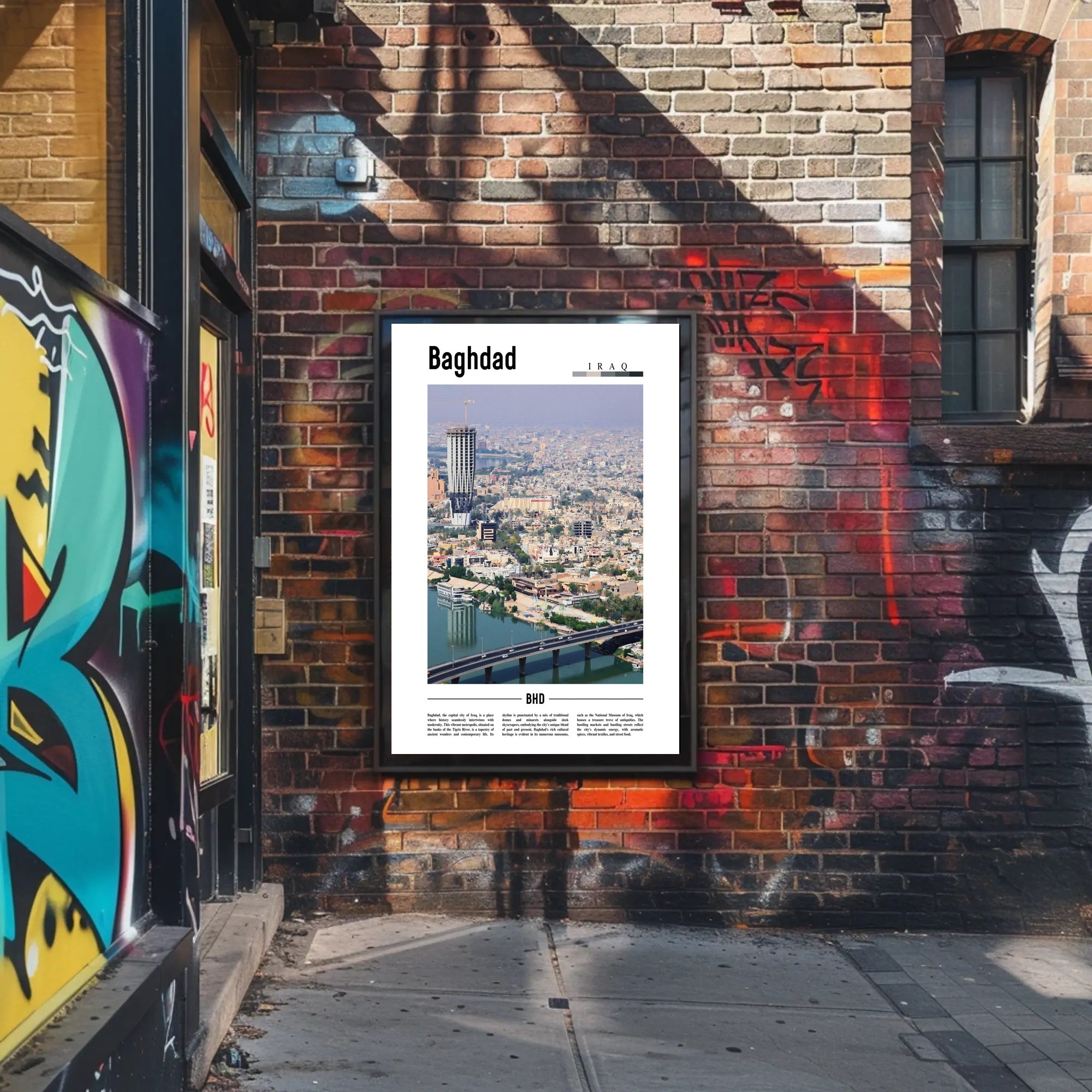 Baghdad Skyline Fusion Urban or Cityscape Poster PosterGoat