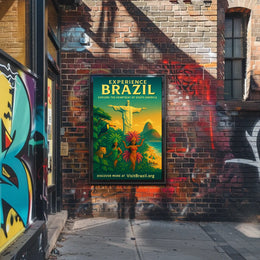 Brazil Culture and Nature Vibrant Dancers Wildlife Poster