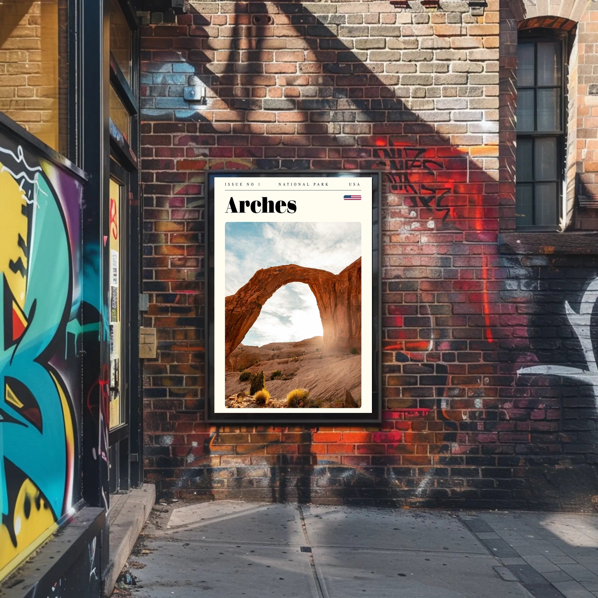 Arches National Park Travel Poster Vintage Print