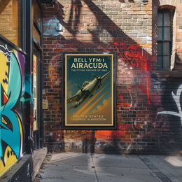 Bell YFM-1 Airacuda Vintage Aviation Poster Print