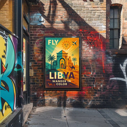 Fly Libya Wander In Color Poster