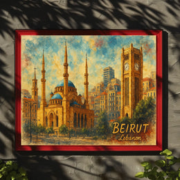 Beirut Landmarks Poster