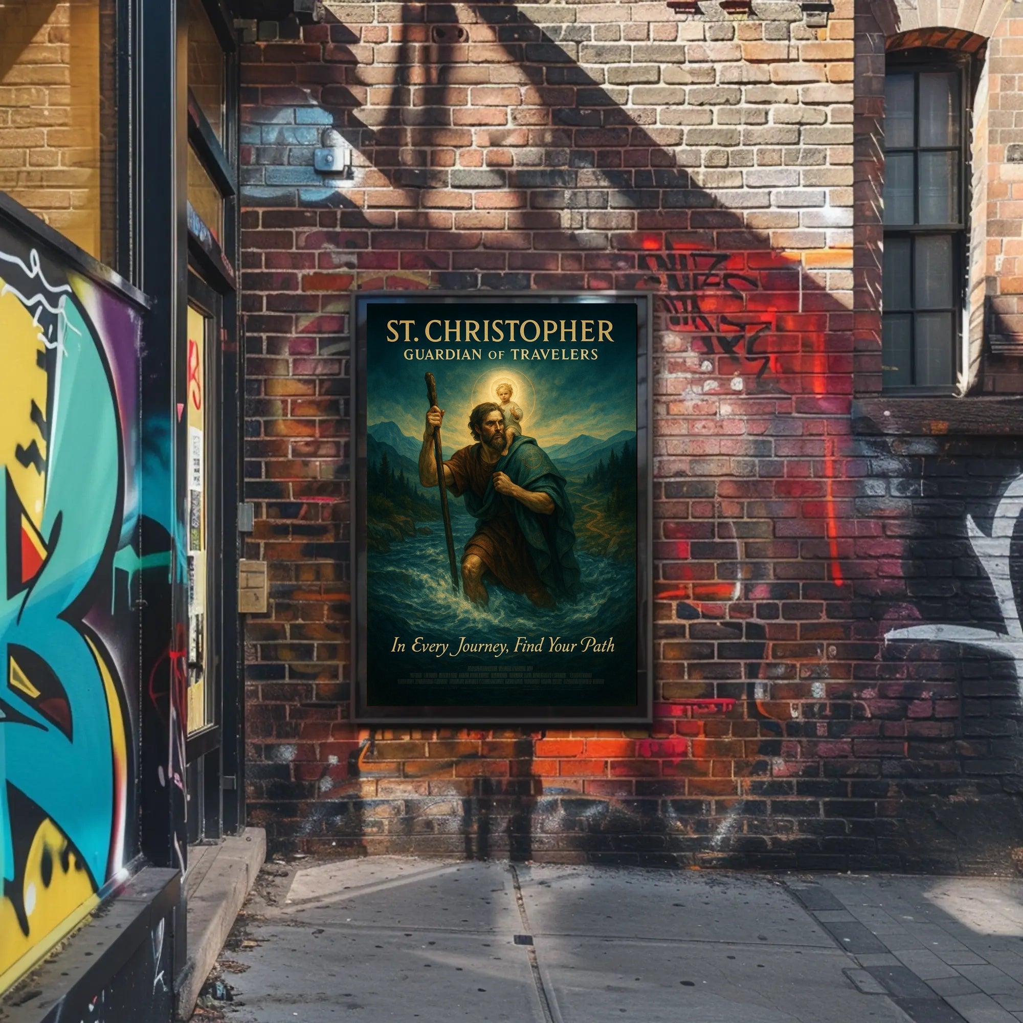 St. Christopher Guardian Of Travelers Poster