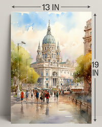 St. StephenS Basilica In Watercolor Poster