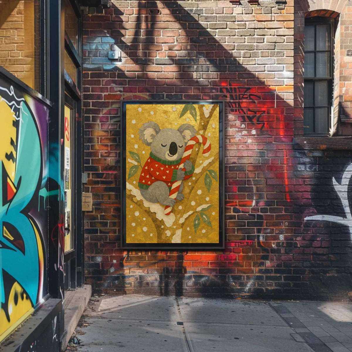 Cozy Koala Holiday Poster