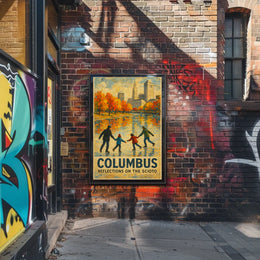 Columbus Reflections On The Scioto Poster