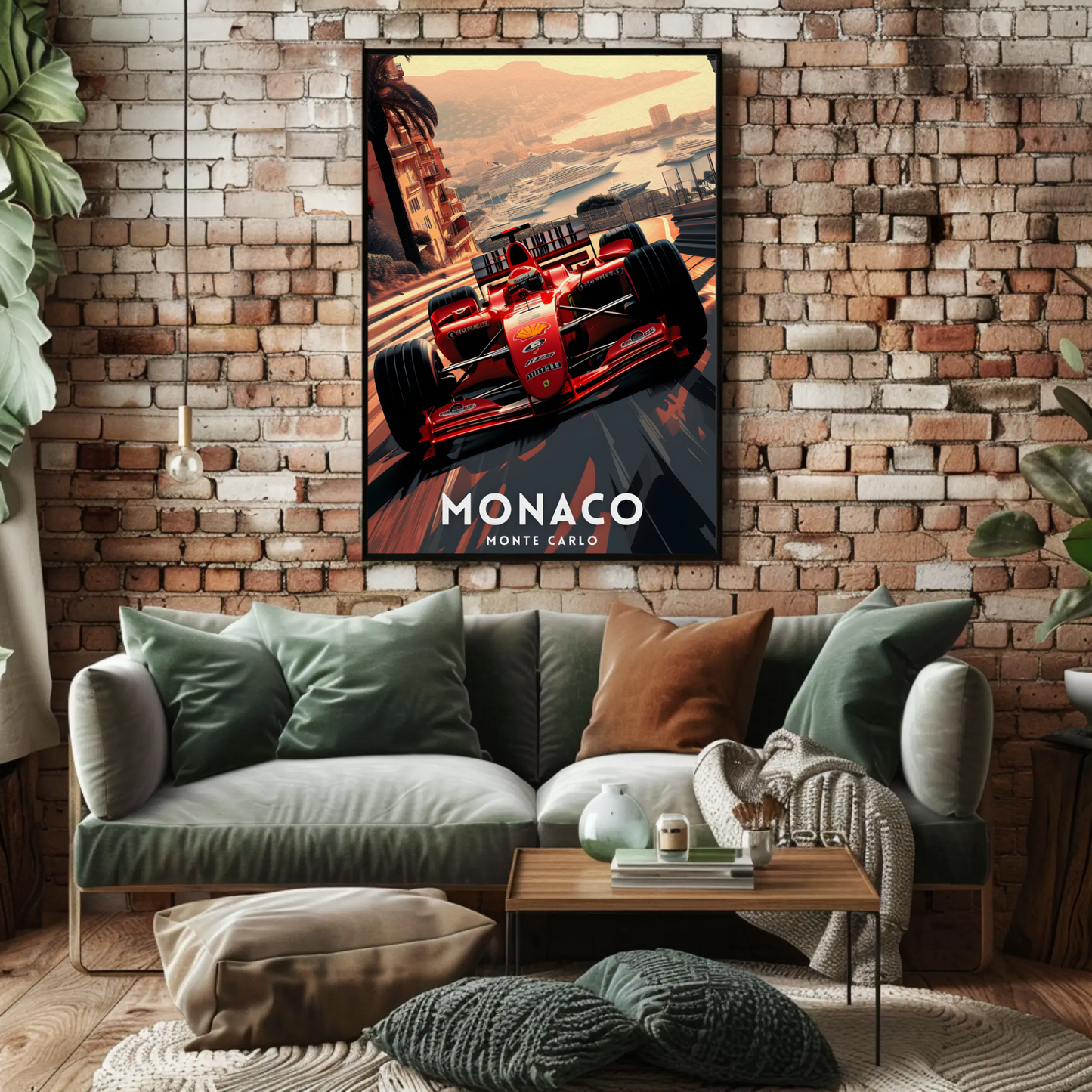 Monaco Monte Carlo F1 Race Car Grand Prix Travel Poster
