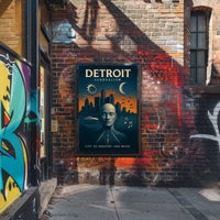 Detroit Heritage Industrial Music Skyline Poster