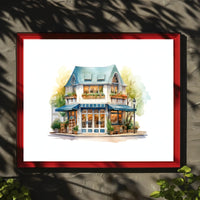 Charming Corner Café Poster