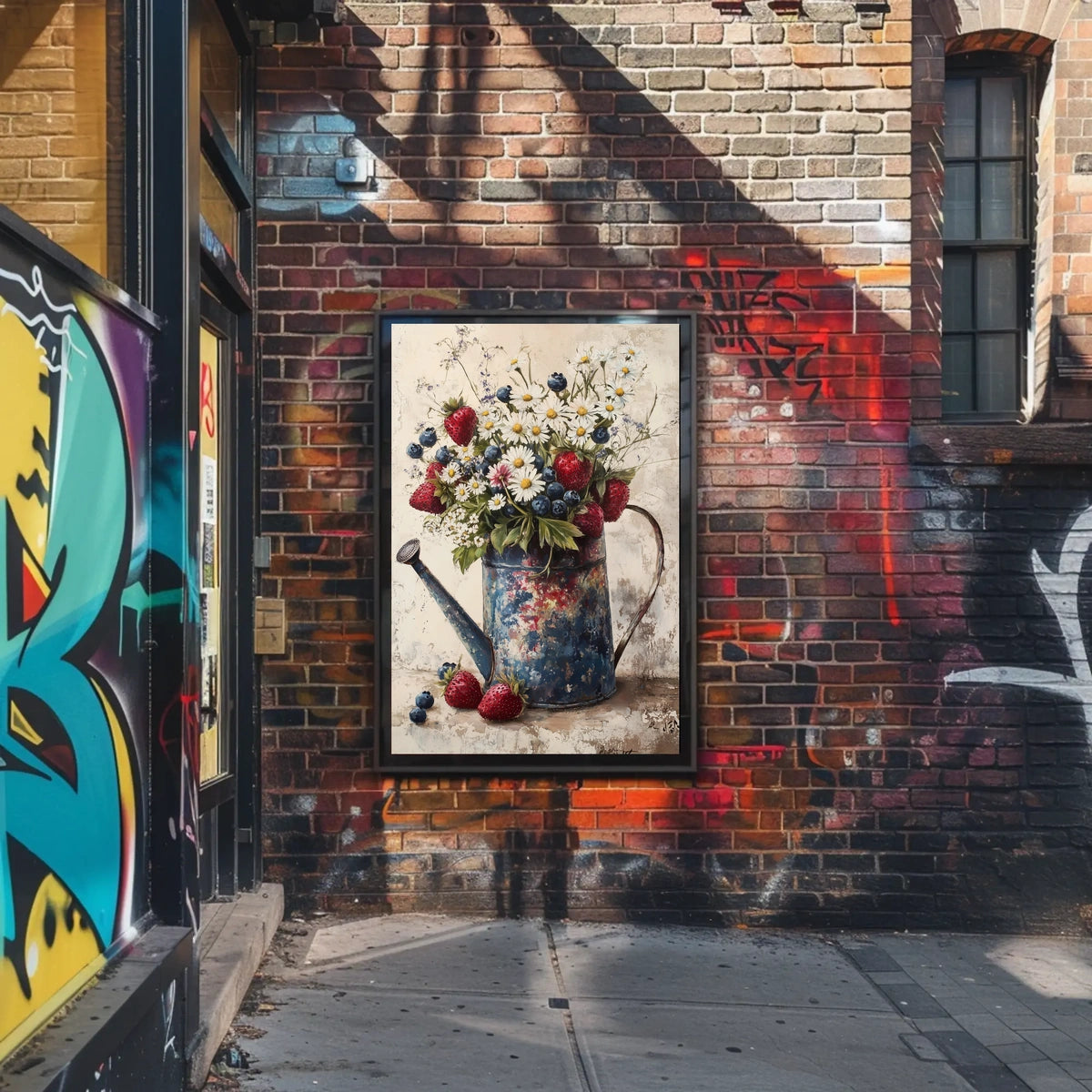 metal watering can Poster