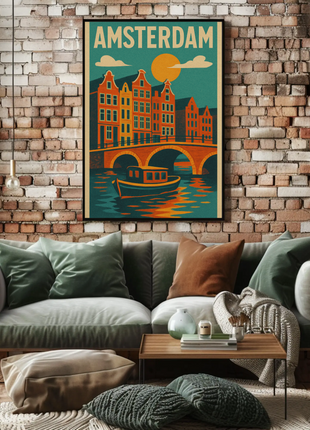 Amsterdam's Charm Captured in Vintage Travel Poster