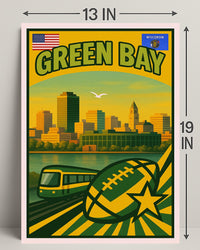 Green Bay Travel Poster PosterGoat