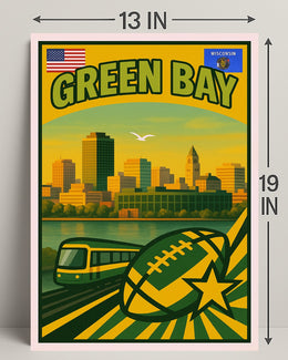 Green Bay Travel Poster PosterGoat
