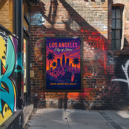 Los Angeles Dreamscape: Enchanting Cityscape Urban or Cityscape Poster