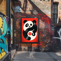 Yin-Yang Panda Vinyl Poster