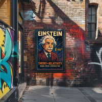 Einstein Relativity Vintage Science Educational Poster