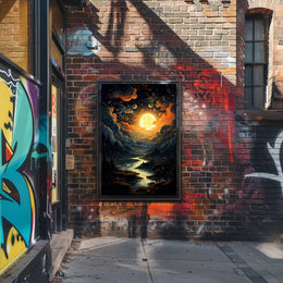 Enchanted Moonlit Landscape Poster
