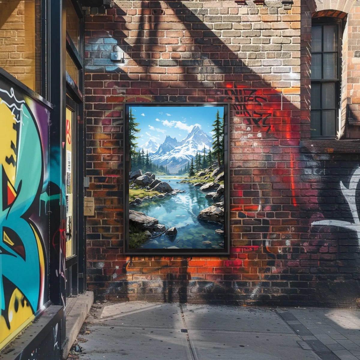 Tranquil Mountain Landscape Poster