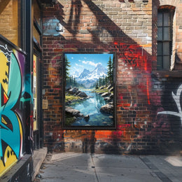 Tranquil Mountain Landscape Poster