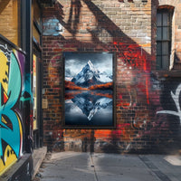 Breathtaking Snow-Capped Mountain Photorealistic National Park Poster PosterGoat