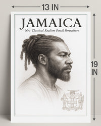 Jamaica NeoClassical Realism Portrait Poster PosterGoat