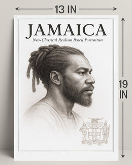 Jamaica NeoClassical Realism Portrait Poster PosterGoat