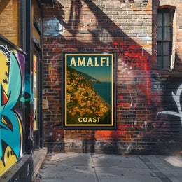 Amalfi Coast Poster Wall Art Travel Print 18x24 Decor