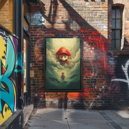 Mario In The Clouds Poster