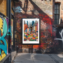 Vibrant City Blooms Poster PosterGoat