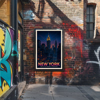 New York Nightscape Dreams Skyline Poster Modern Wall Art