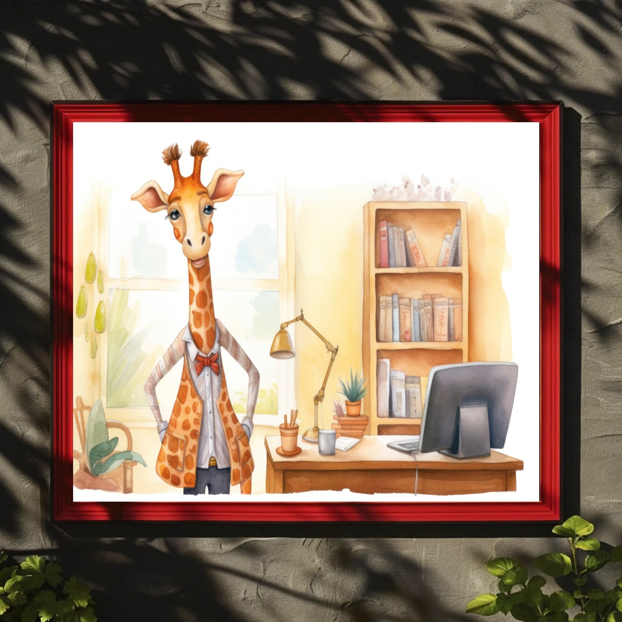 The Giraffe Librarian Poster