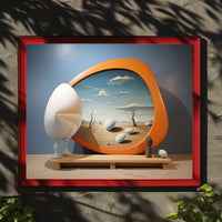Surreal Desert Dreamscape in Abstract or Artistic Poster