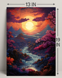 Enchanted Sunset Landscape Poster