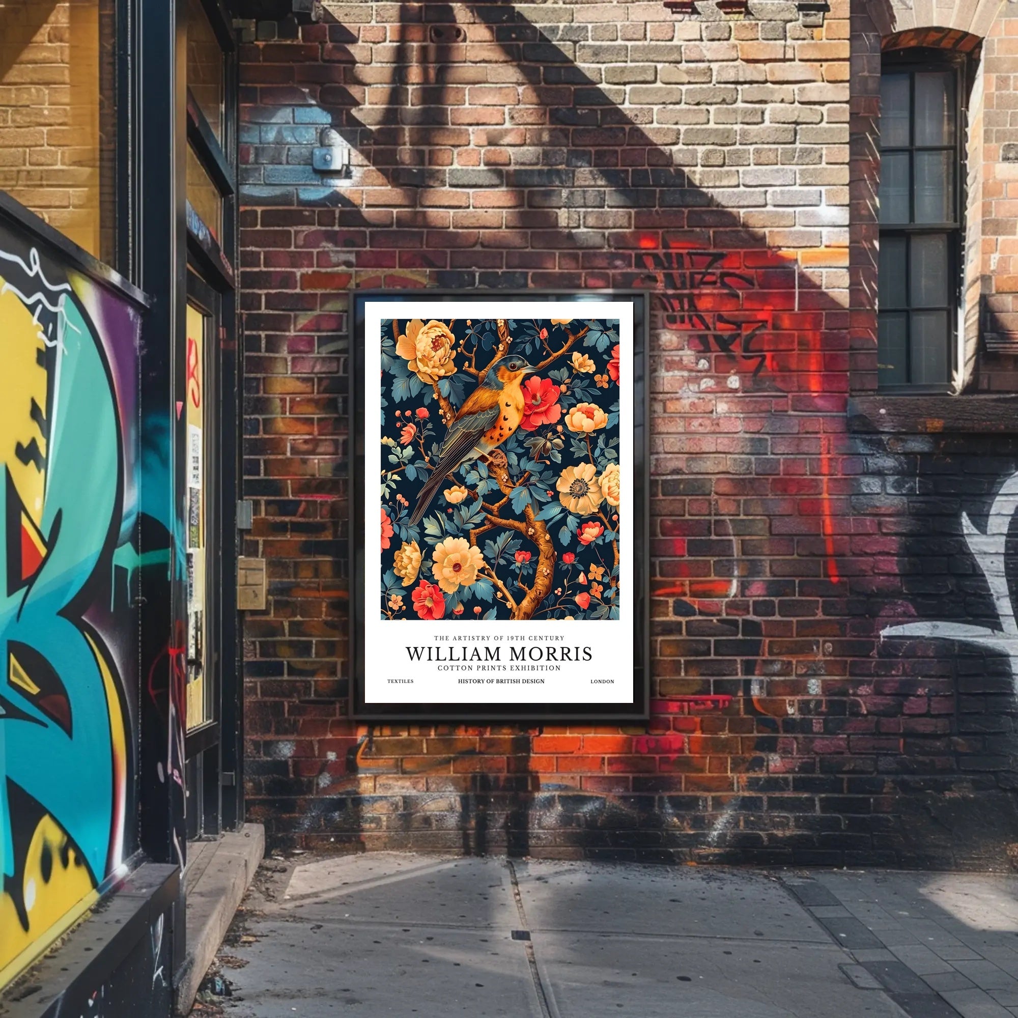 The Artistry of William Morris Cotton Prints Cultural Poster
