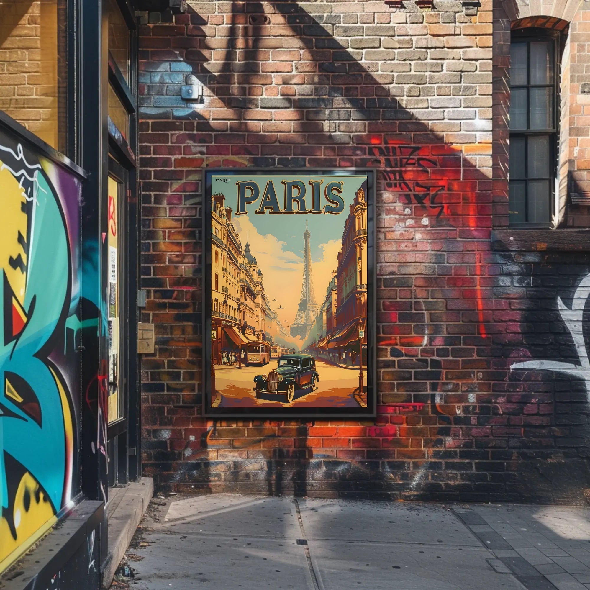 Vintage Paris Charm with Eiffel Tower Travel Poster
